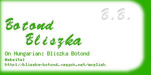 botond bliszka business card